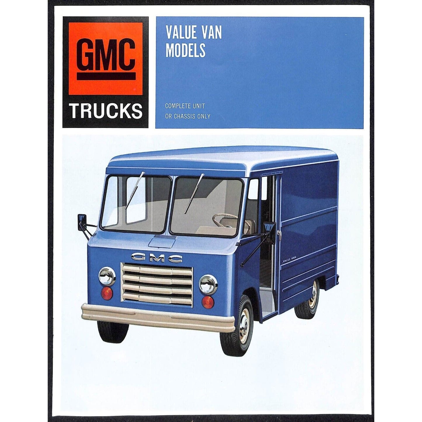 c1967 GMC Trucks Value Van Models Step Van Brochure w/ Specs 8pp VGC