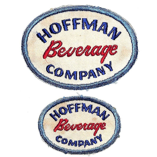 Hoffman Beverage Company Pair of Embroidered Soda Patches c1930's-40s VGC Scarce