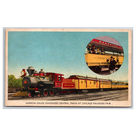 Burlington Route Chicago Railroad Fair Postcard 100 Year Anniversary NP c1940's