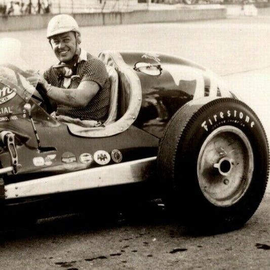 Indy 500 RPPC Postcard "1954 Andy Linden" Official Race Photo Unposted VGC