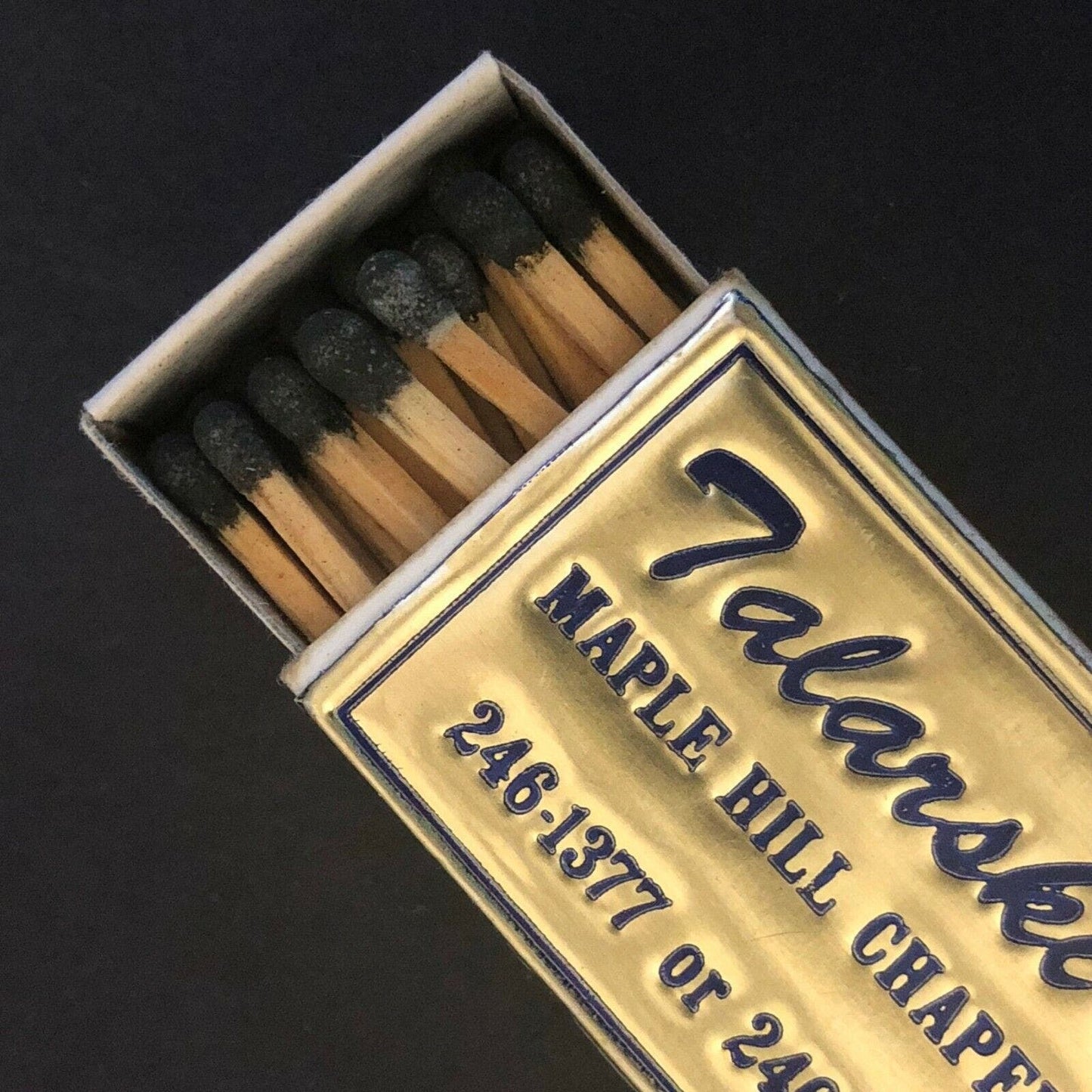 c1960's-70's Foil Wooden Matchbox / Matchbook - Talarski's Maple Hill Chapels
