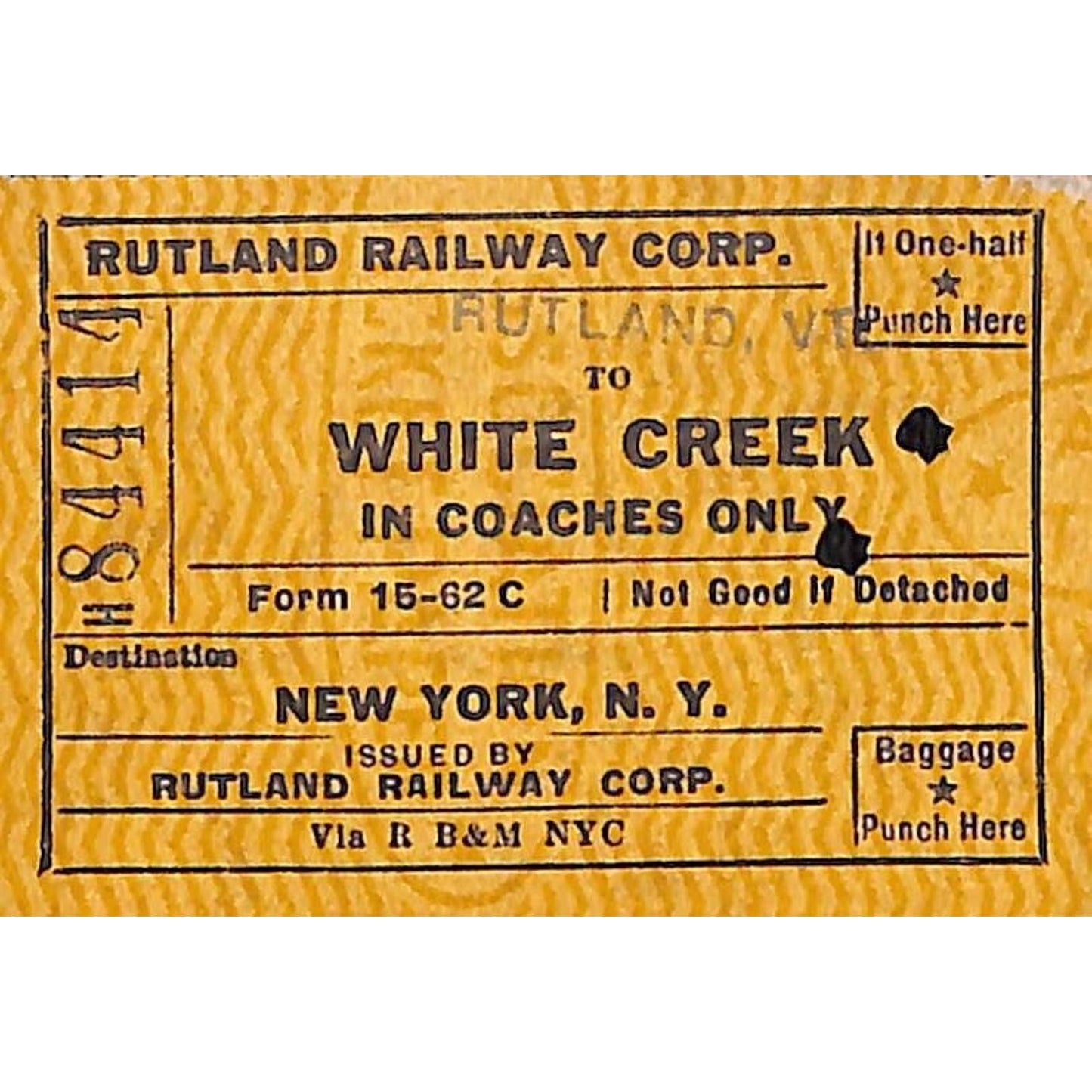 Group of 10 Mostly 1953 Rutland Railroad Tickets / Stubs