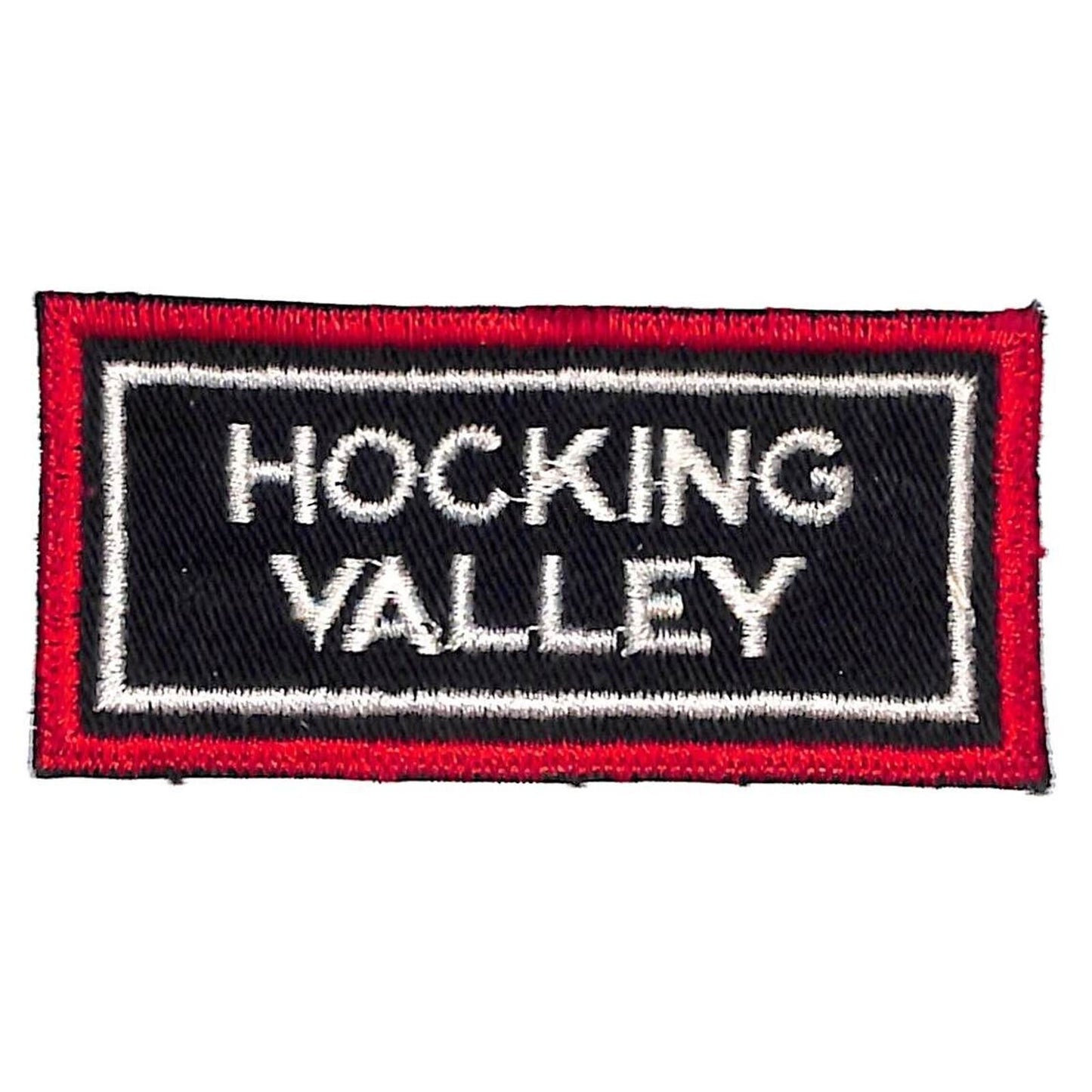 Hocking Valley Railroad Embroidered Cloth Patch NOS c1960's-70's 1 1/2" x 3 1/4"