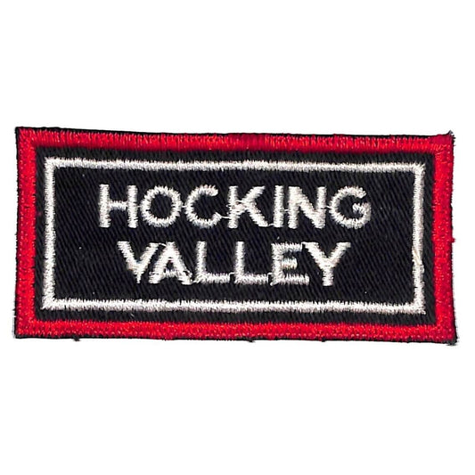 Hocking Valley Railroad Embroidered Cloth Patch NOS c1960's-70's 1 1/2" x 3 1/4"