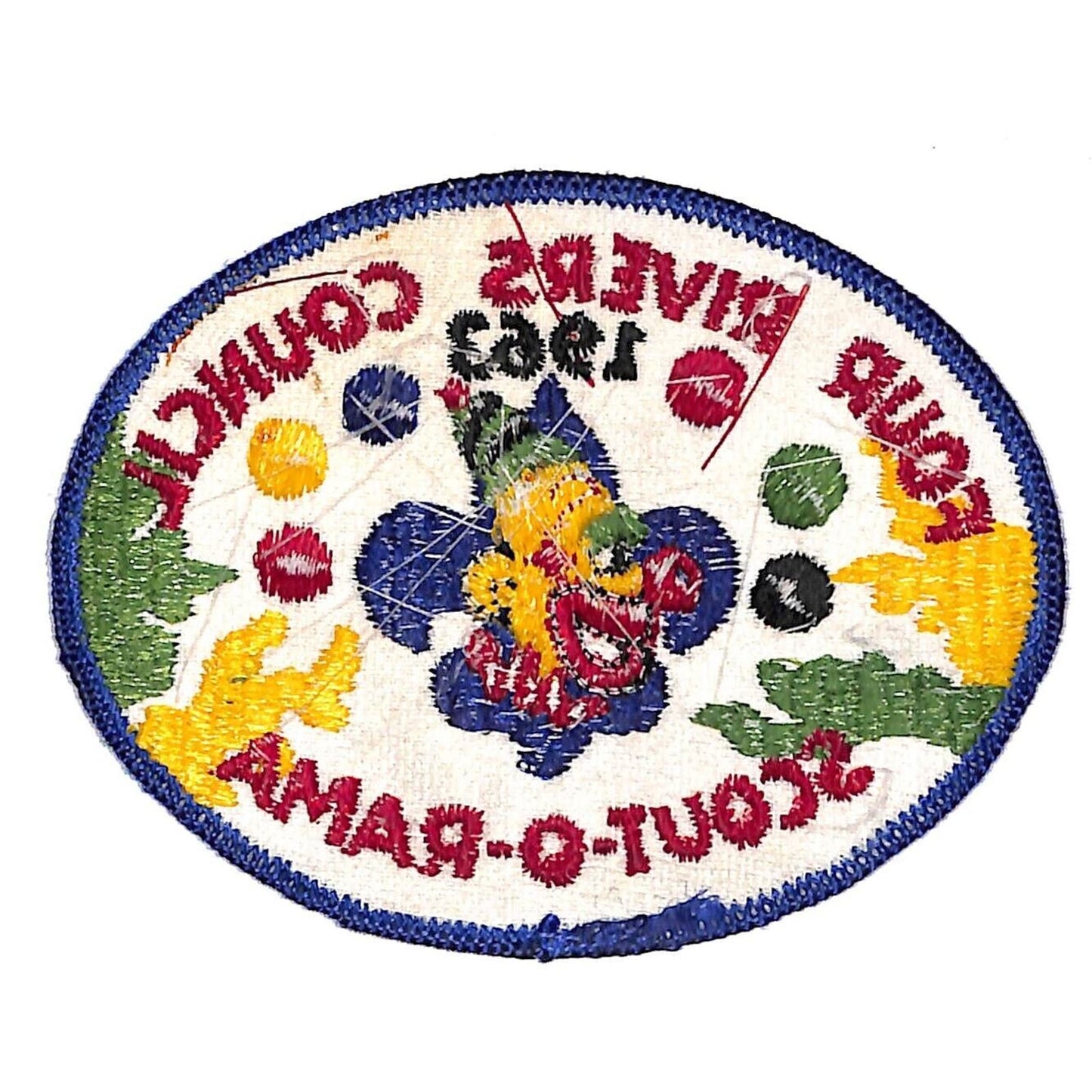 BSA Patch Four Rivers Council 1963 Scout-O-Rama Clown VGC Scarce