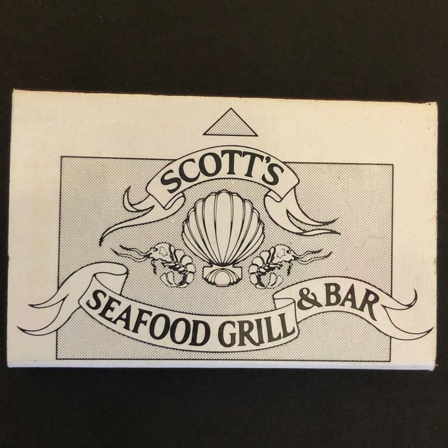 c1990 's Vintage Wooden Matchbox Matchbook "Scott's Seafood Grill" Oakland, CA