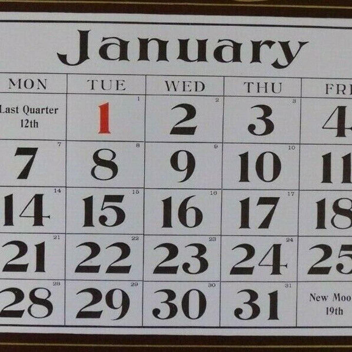 Scarce 1901 Salesman's Sample or Proof - Calendar S.J. Clark Fire Ins. Lockport