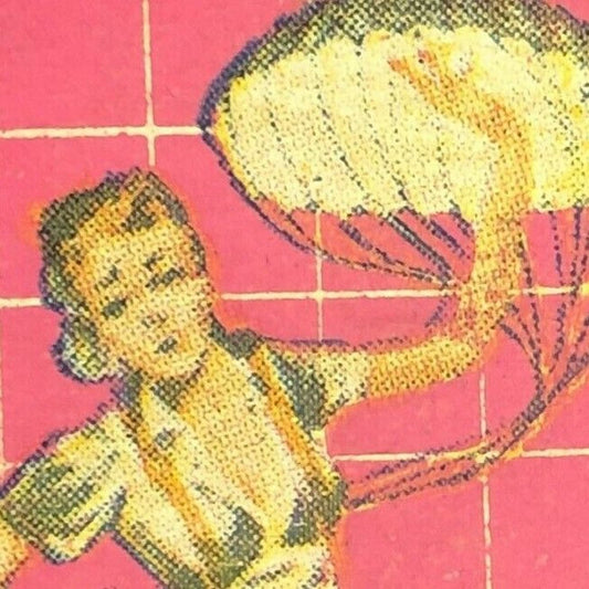 1940's-50's Full Matchbook "Is My Chute Too Small?" Center Dry Cleaners Meriden