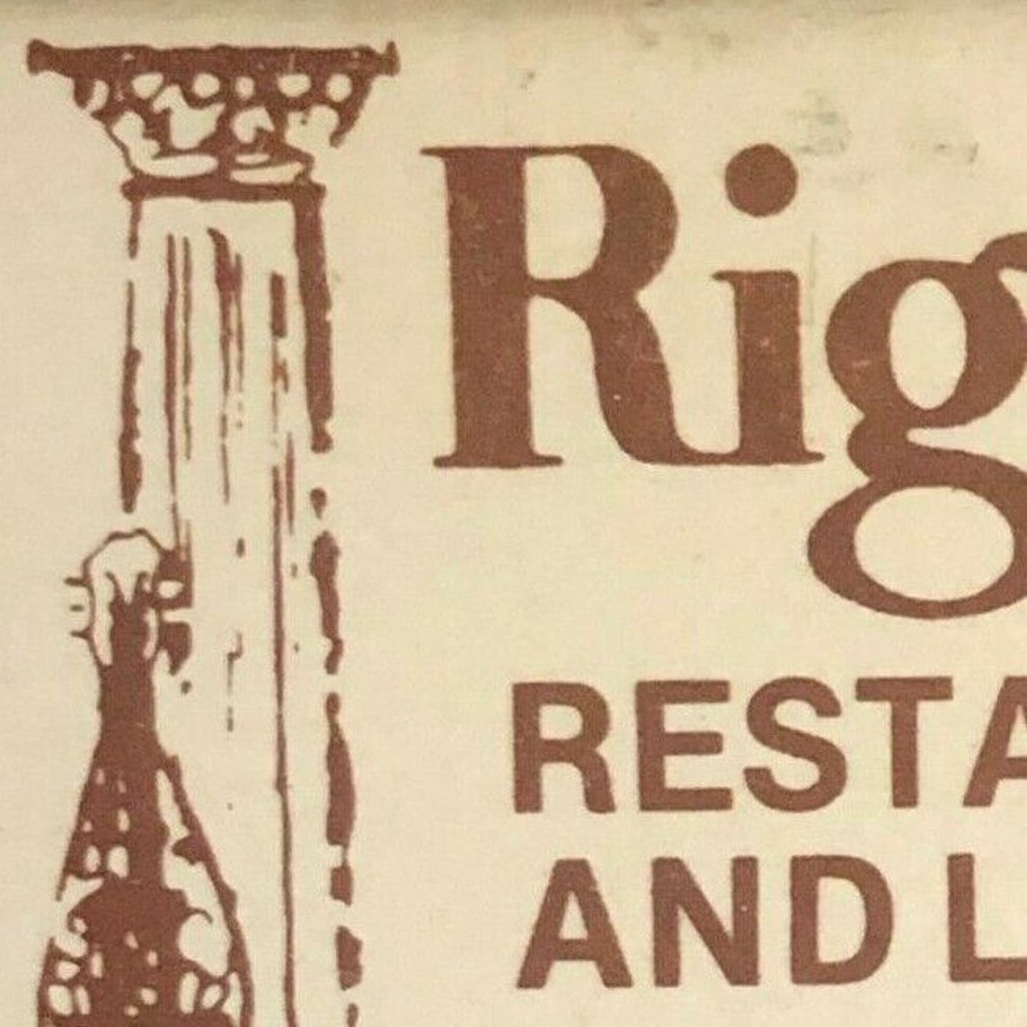Vintage c1970's-80's Full Matchbook "Riggio's Restaurant & Lounge" Niles, IL