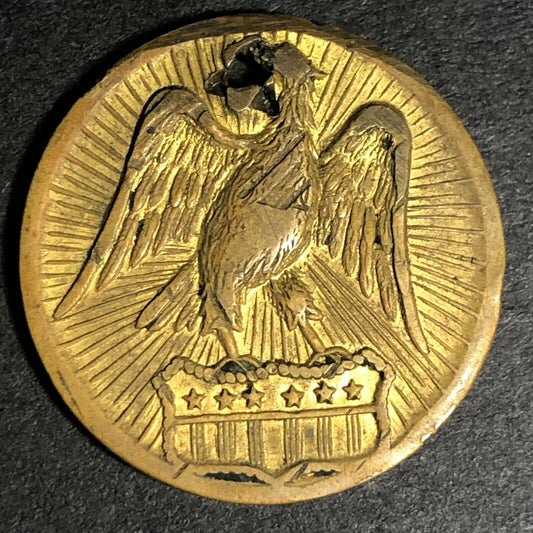 21.6mm Brass "$2 1/2" Radiant Eagle Crested Wreath Counter / Token Fauver Coll.