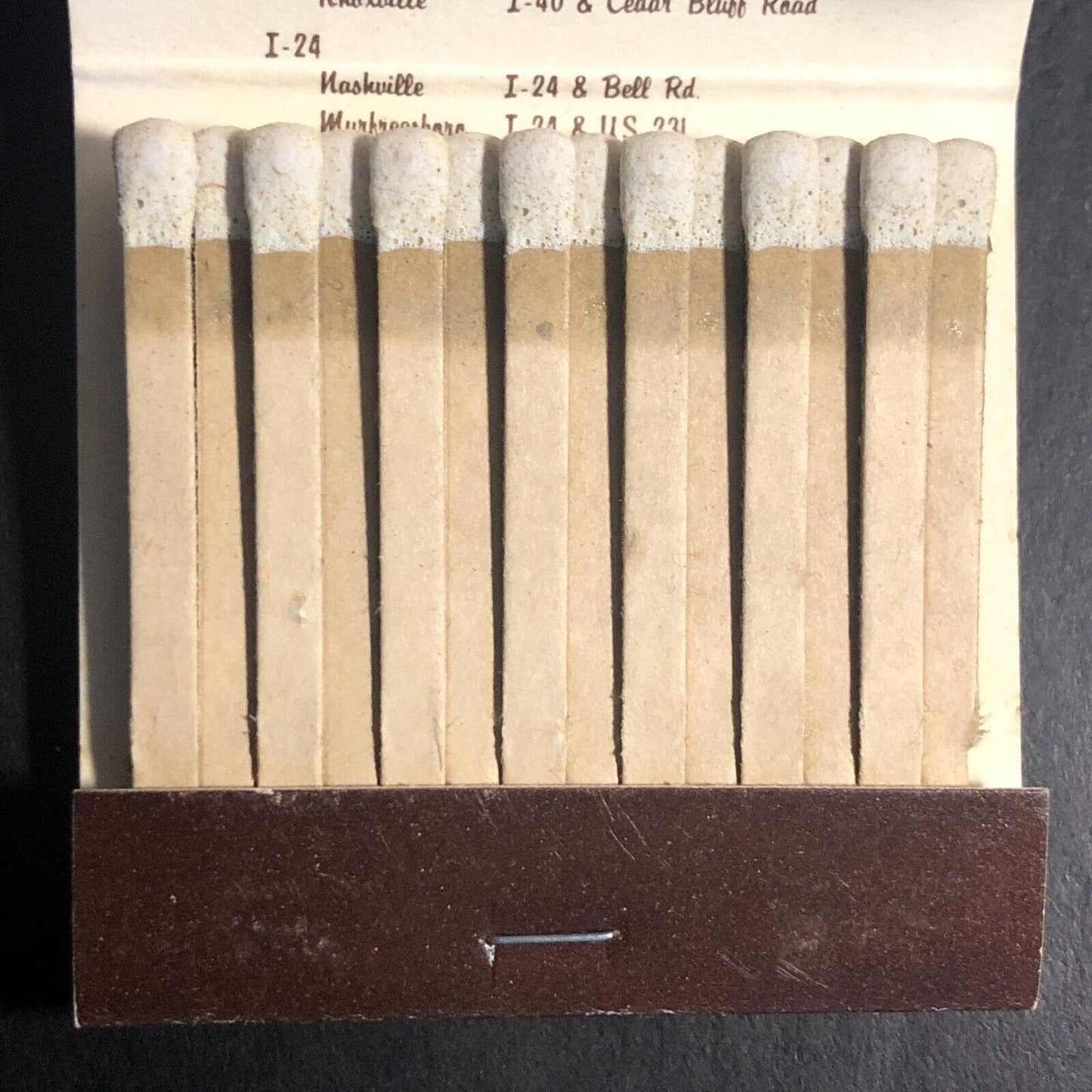 Cracker Barrel Restaurant Tennessee Locations Full Matchbook c1974-84