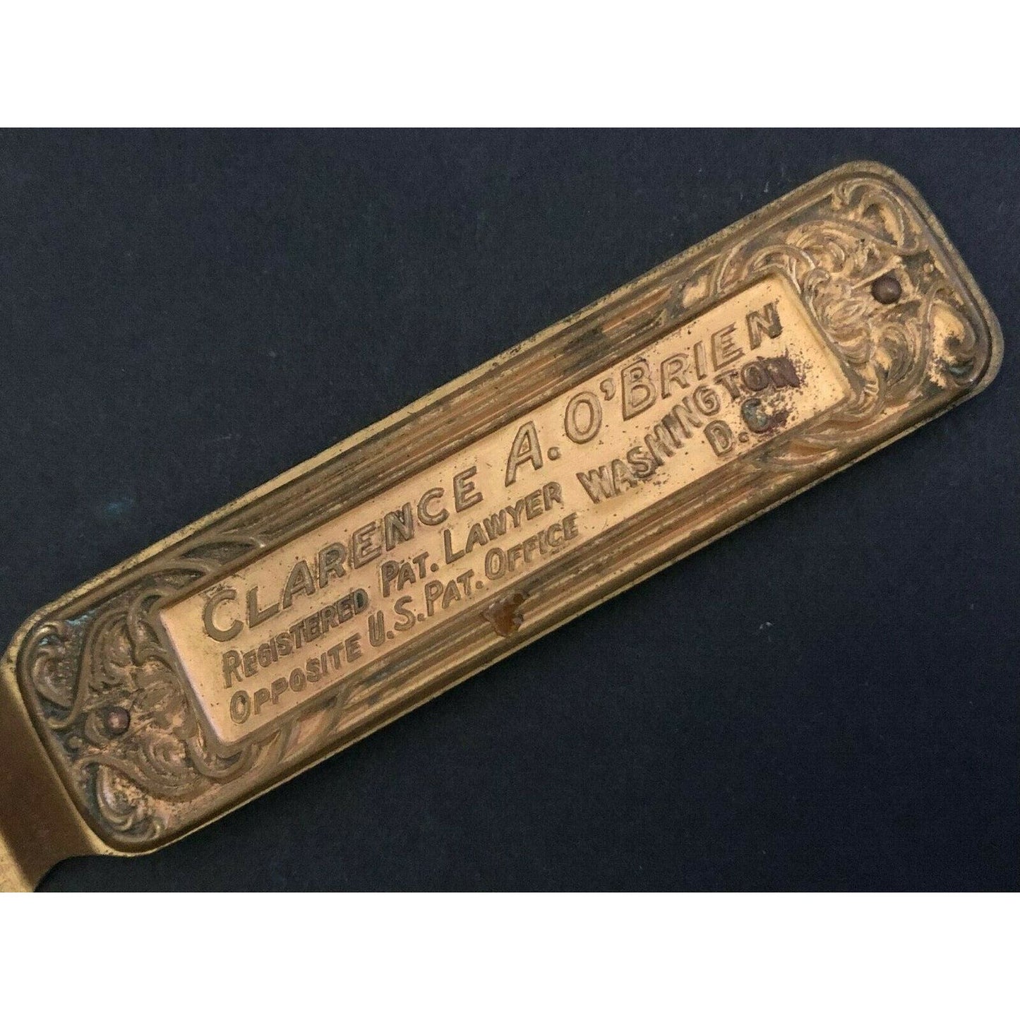 c1920's-30's 8.5" "Clarence A. O'Brien" Trade Mark Washington DC Letter Opener
