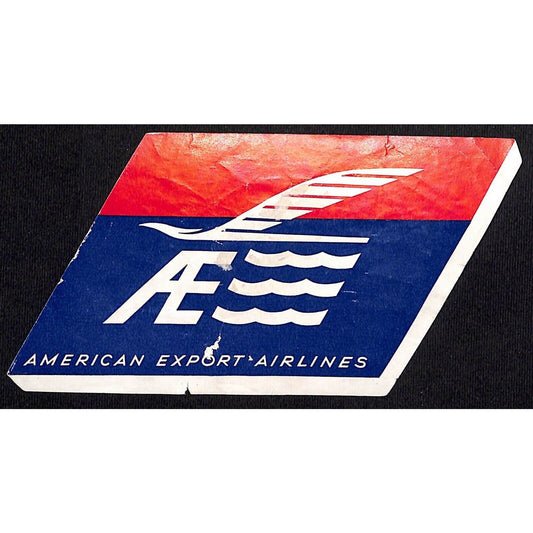 American Export Airlines (1937-45) AE Luggage Label 6" w/ Waves / Bird
