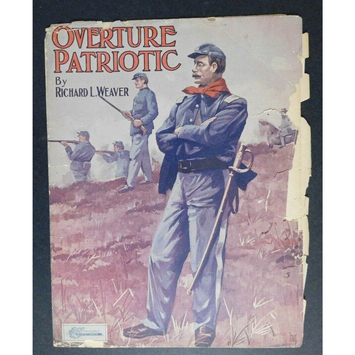 Vintage 1908 Sheet Music "Overture Patriotic" Richard L. Weaver