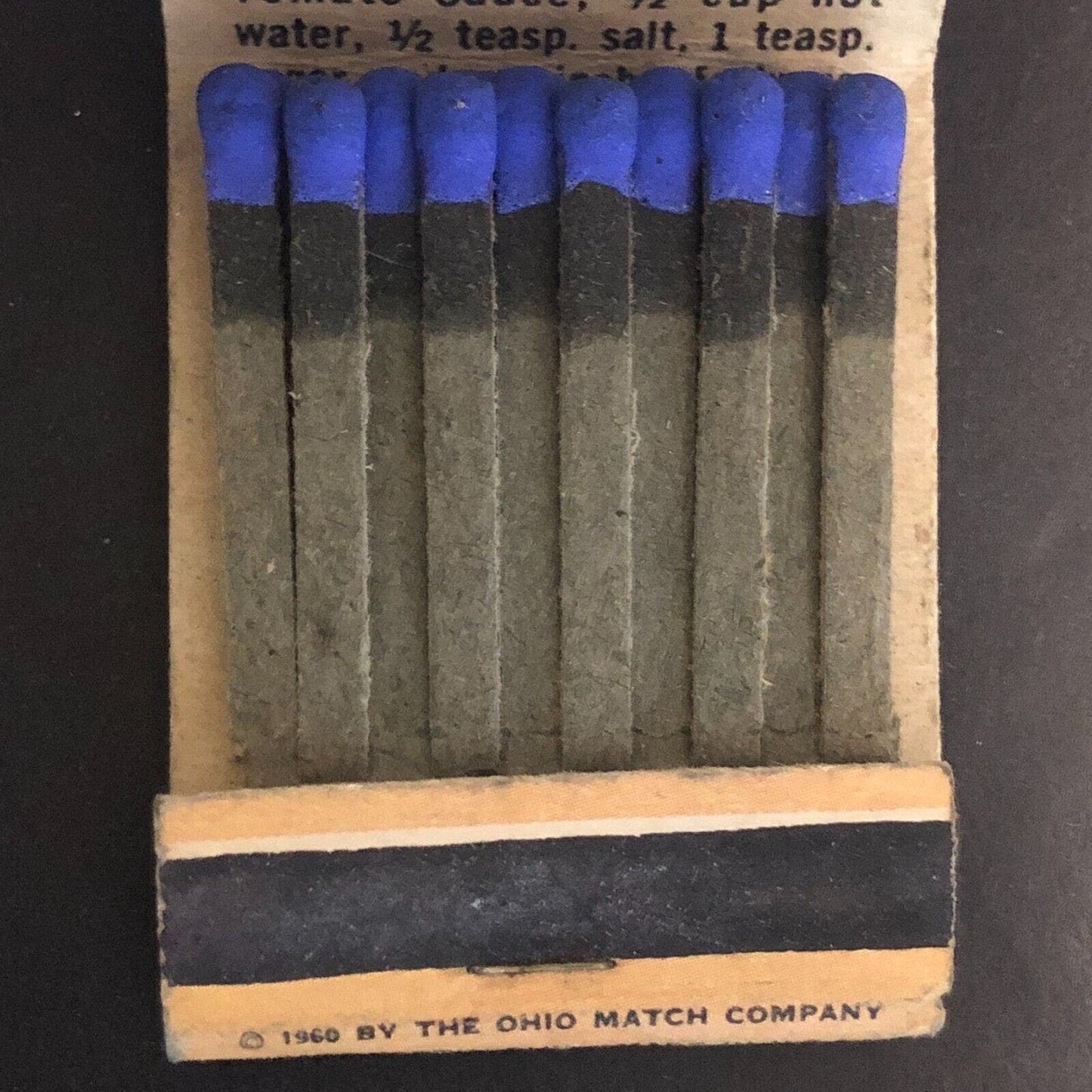 Hunt's Tomato Sauce Cassoulet Recipe Full Matchbook c1960's