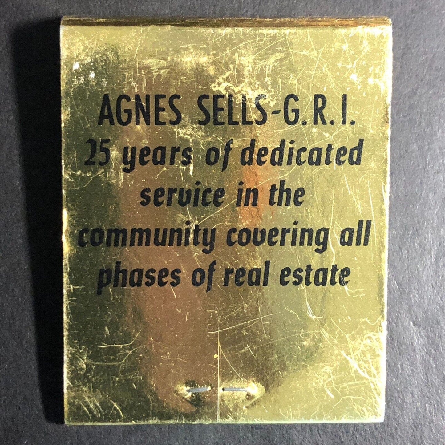 Agnes Sells Real Estate Sales GRI Berwyn, IL Full Matchbook c1968-73 VGC