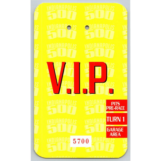 1999 Indy 500 V.I.P Pre-Race Turn 1 Garage Pit Pass VGC VIP Indianapolis #5700