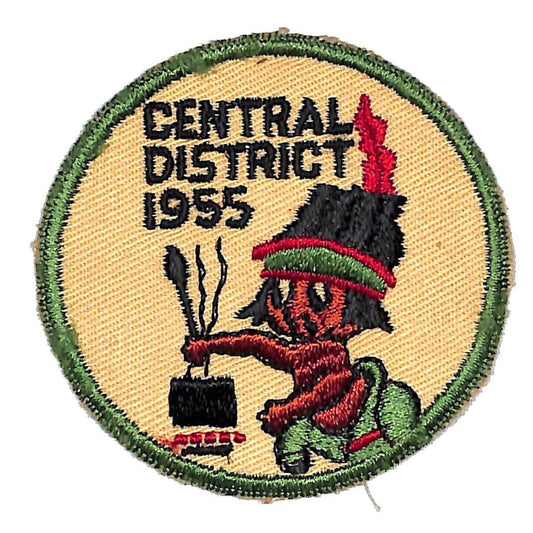 BSA Patch Piankeshaw Council Central District 1955 Boy Cooking Over Fire VGC