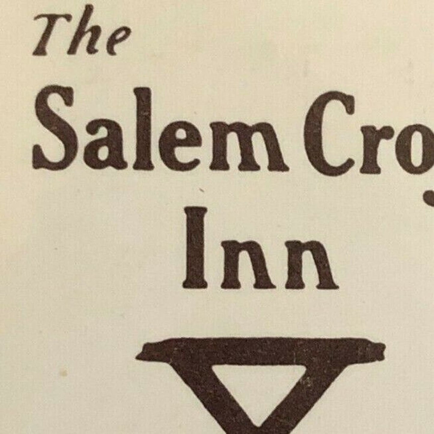 c1970's-80's Wooden Matchbox Matchbook "Salem Crofs Inn" West Brookfield, MA