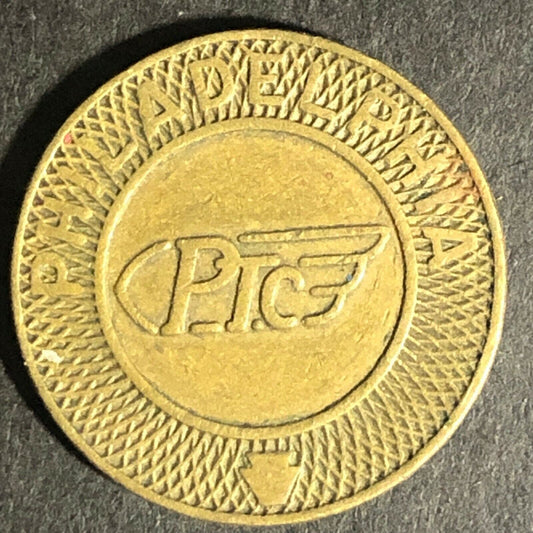 Brass G/F One Fare Transit Token Philadelphia Transportation Co. PTC 20mm (1836)