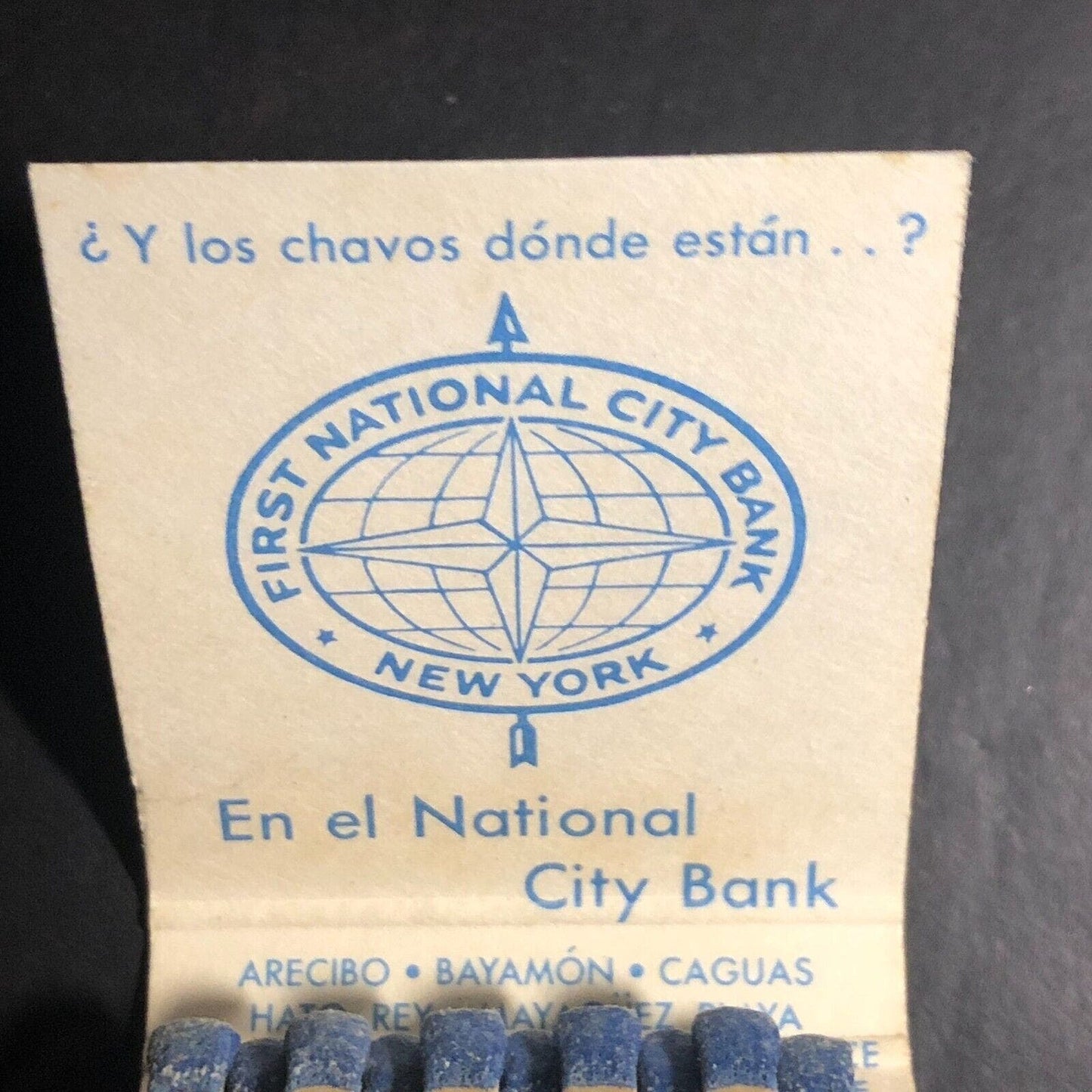 First National City Bank NY / El Angelito Gaurdian Full Matchbook c1974-84 VGC
