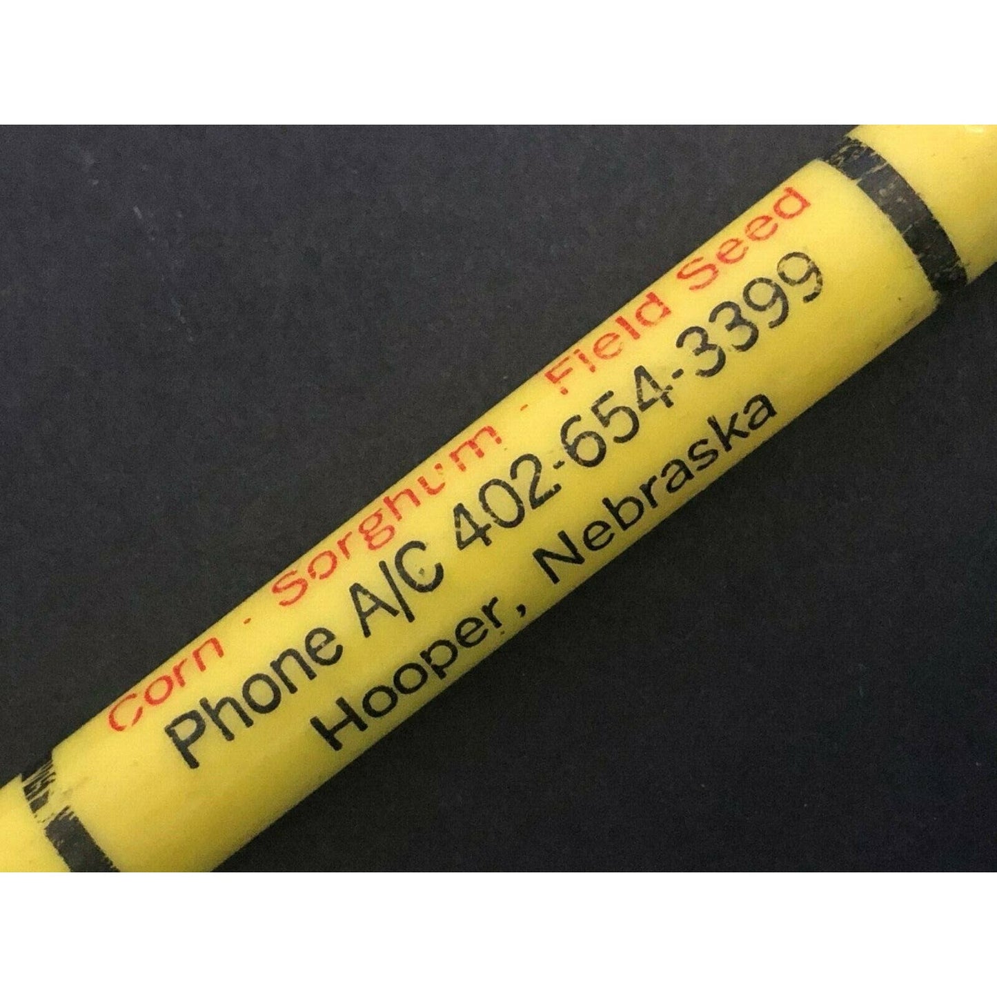 c1940's-50's Hoegemeyer Hybrids Feed Seed Hooper, NE Advertising Bullet Pencil