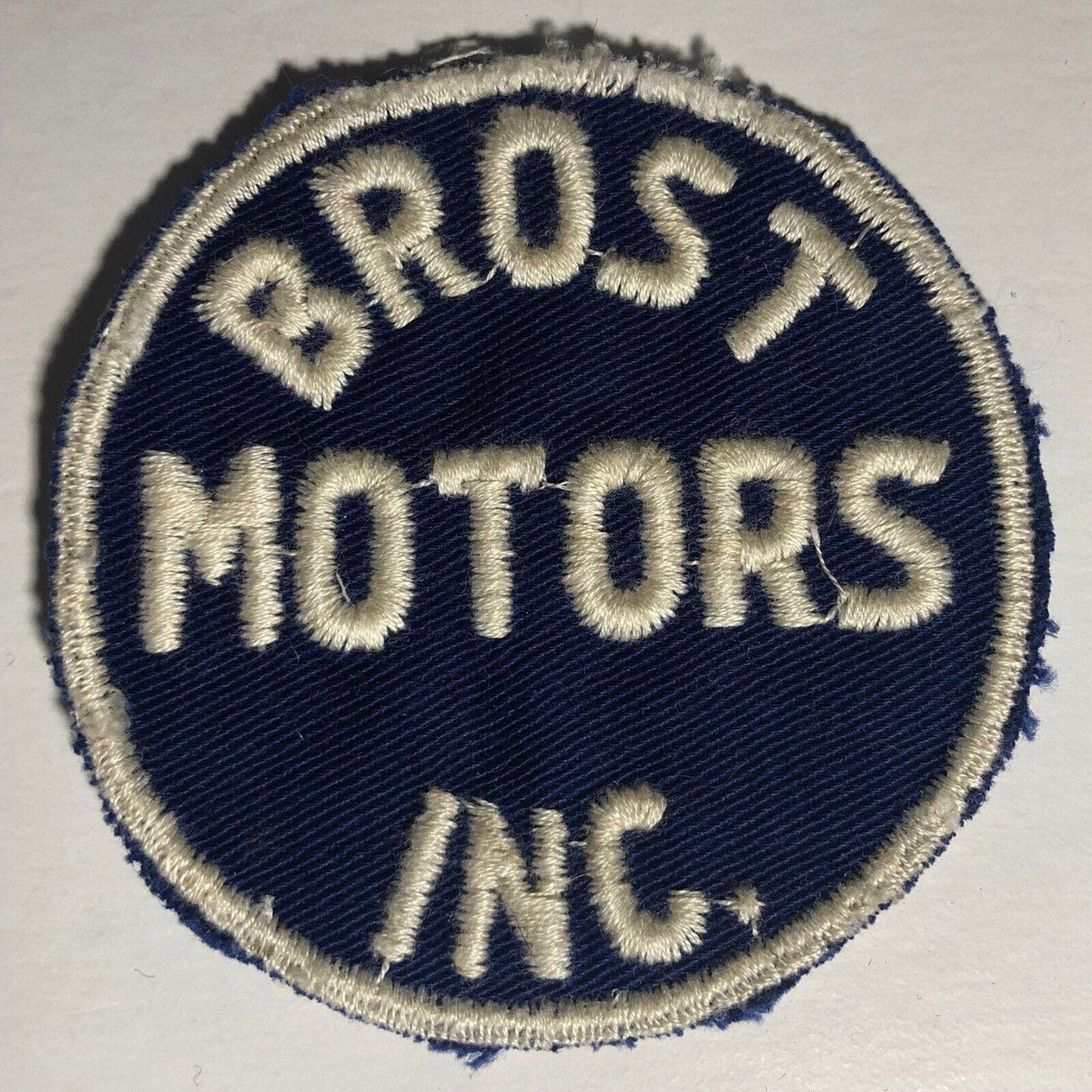 Brost Motors (Chevrolet) Depew - Lancaster, NY Vintage Embr. Patch -c1940's-50's