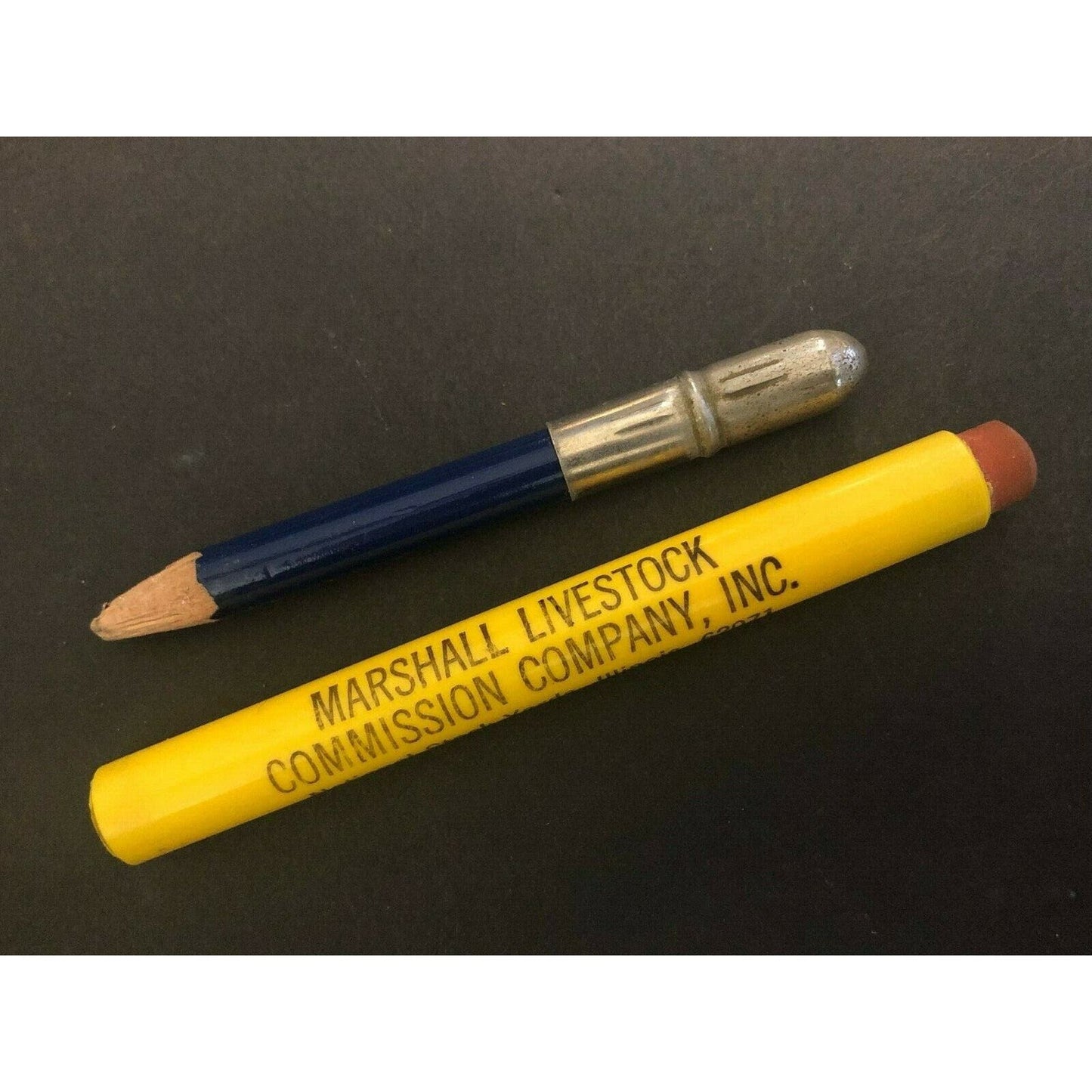 c1930's-40's "Marshall Livestock National Stock Yards. IL" Adv. Bullet Pencil