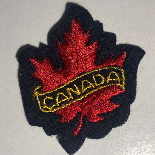 Canada Maple Leaf Vintage Embroidered Patch - c1967's-80's