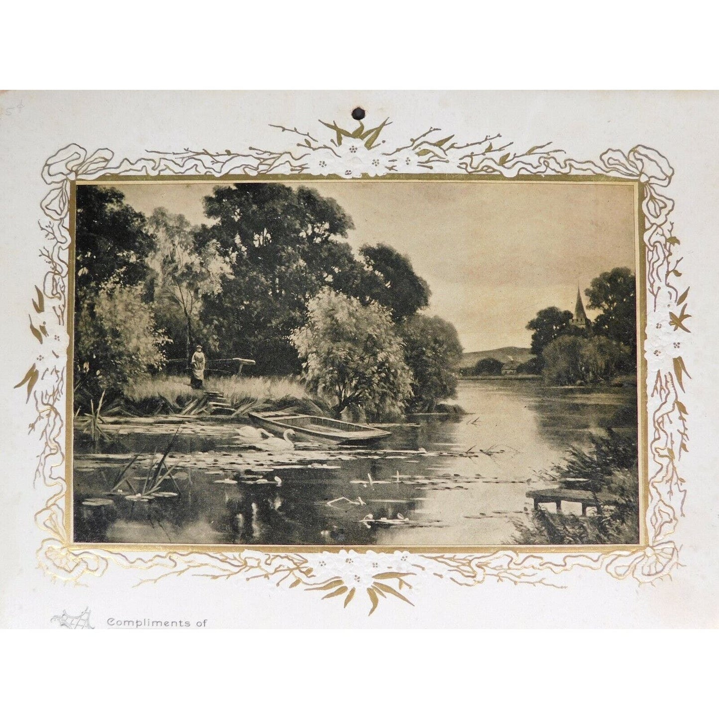 C. M. Seaver 1899 Calendar Williamstown Vermont - Stream Scene