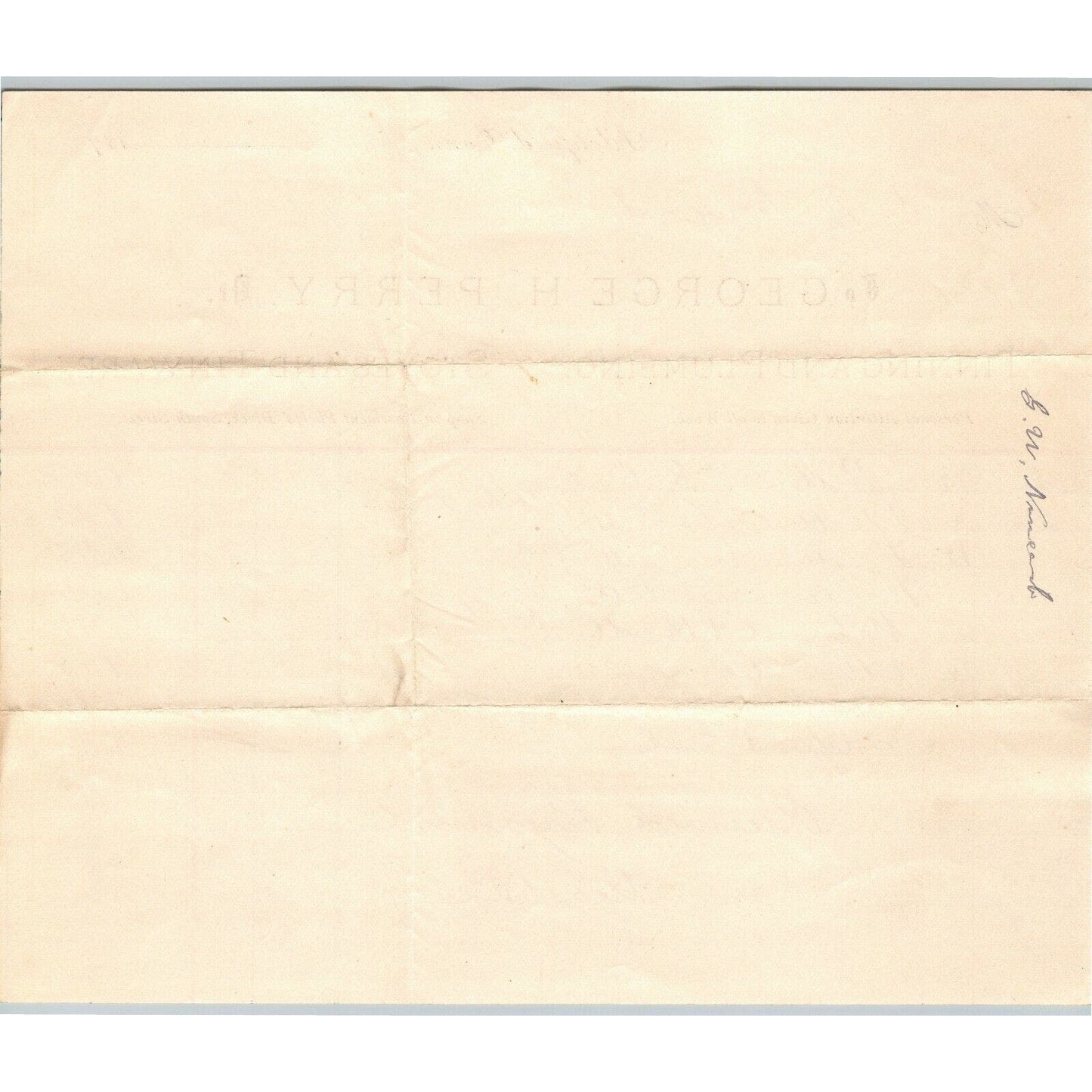 George H. Perry 1892 Letterhead Litchfield, Conn Tinning Plumbing Stoves Tinware