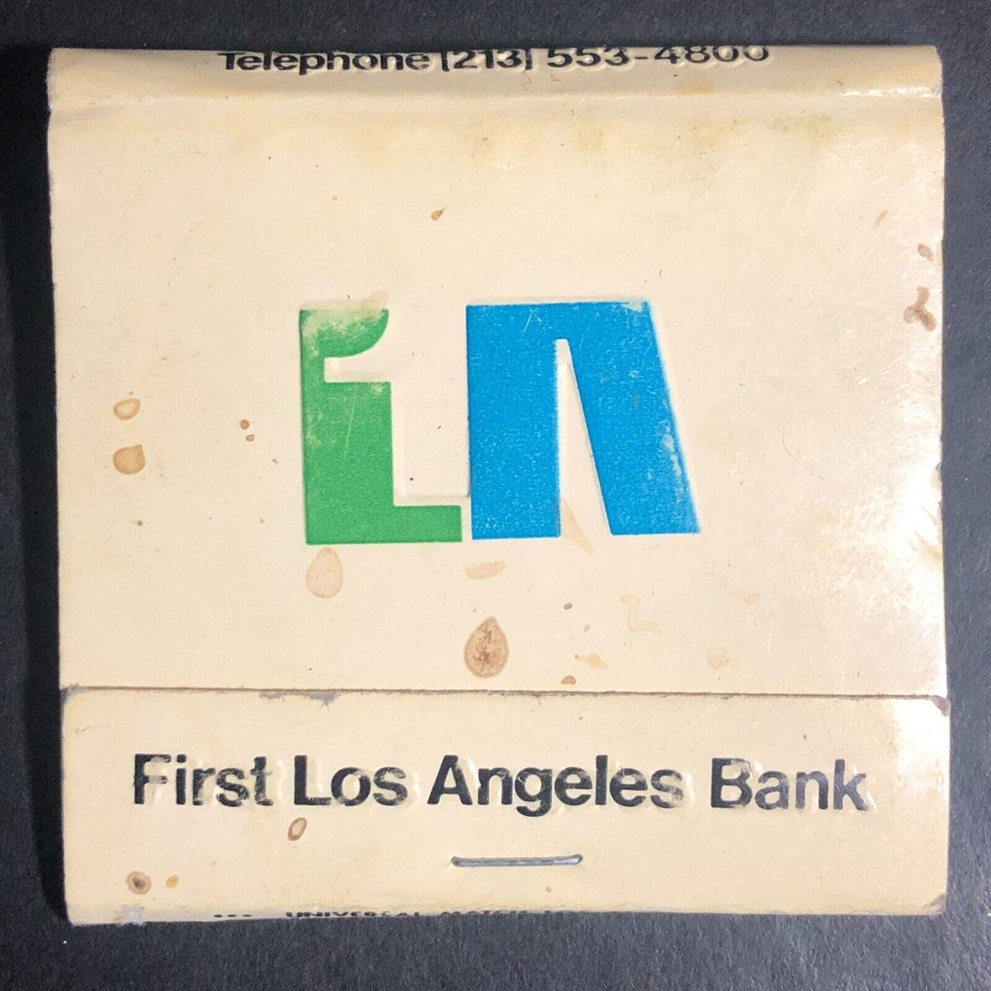 First Los Angeles Bank Beverly Hills Full Matchbook Printed Sticks c1975-1985
