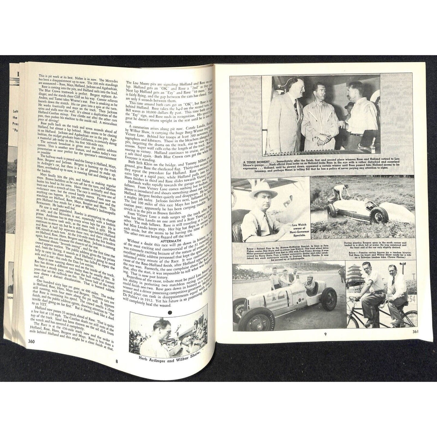1947 Indy 500 Floyd Clymer's Indianapolis Race History IMS 55pp. VGC