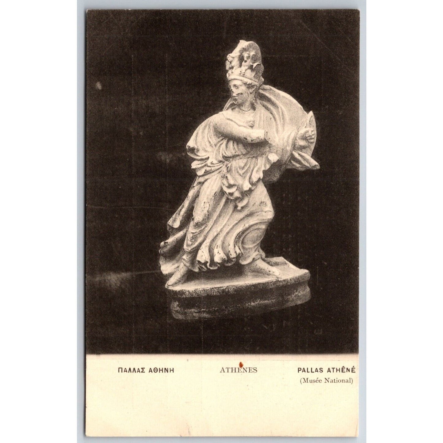 Pallas Athens Statue Postcard Delphi Greece c1901-1907 NP