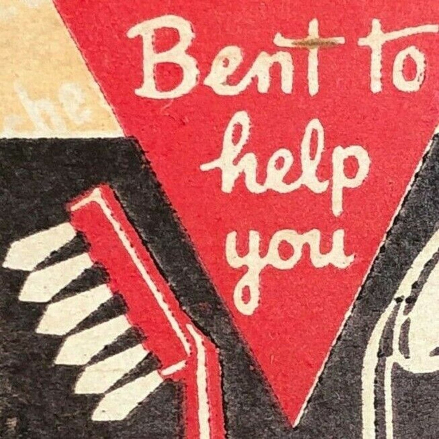 Scarce 1950's Full Matchbook "Squibb Angel Toothbrush" "Bent To Help You"