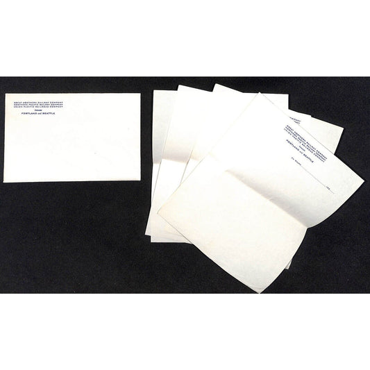 Great Northern Union Pacific Railroad Group of 4 En Route Stationary Sheets +