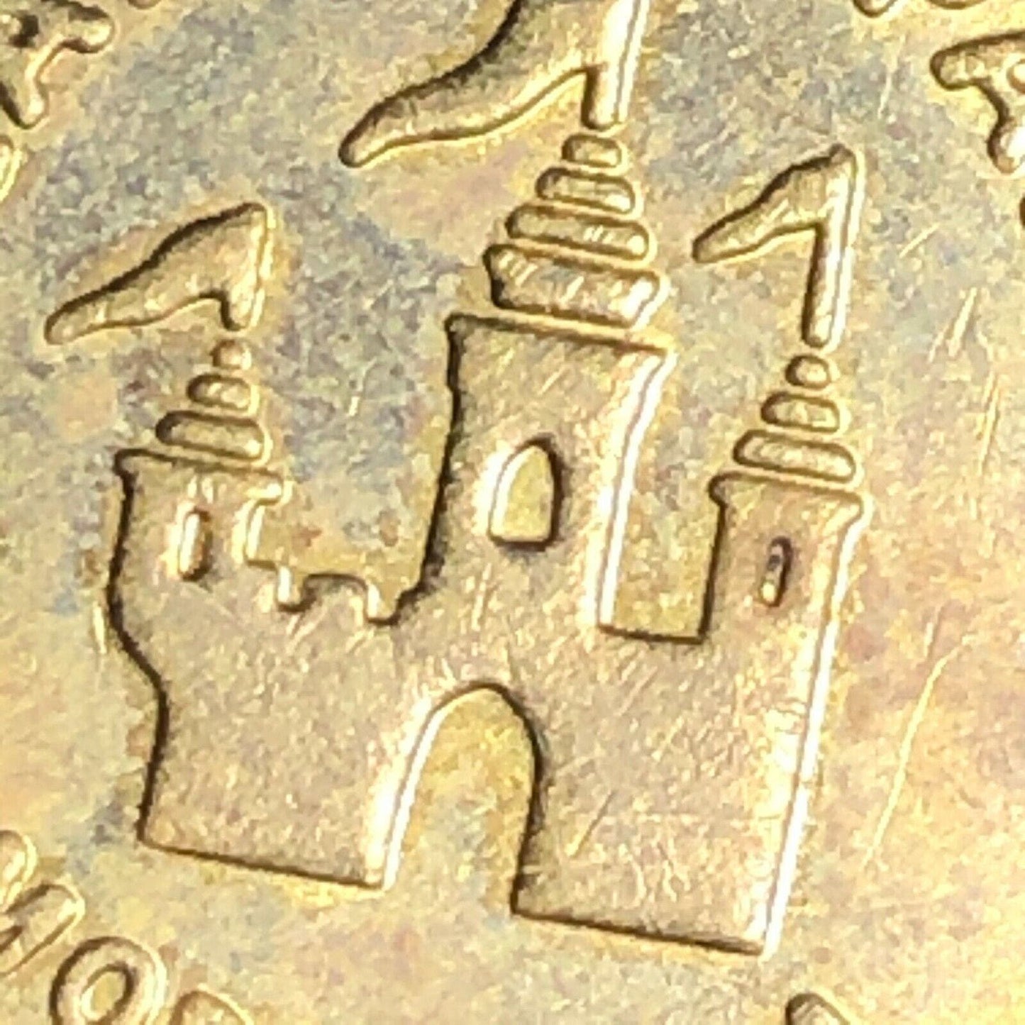 22.8mm Vintage Pepsi Camelot Park Brass Token - Modesto, CA