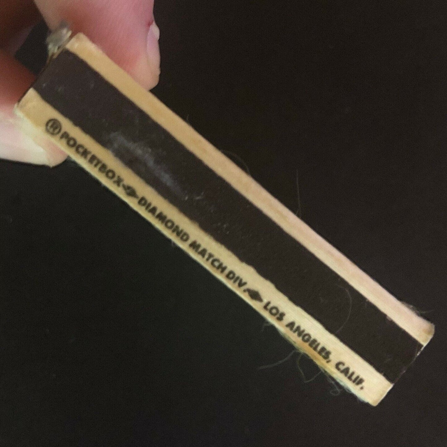 c1970's-80's Wooden Matchbox Matchbook "Hugo's Restaurant" Hyatt Regency O'Hare