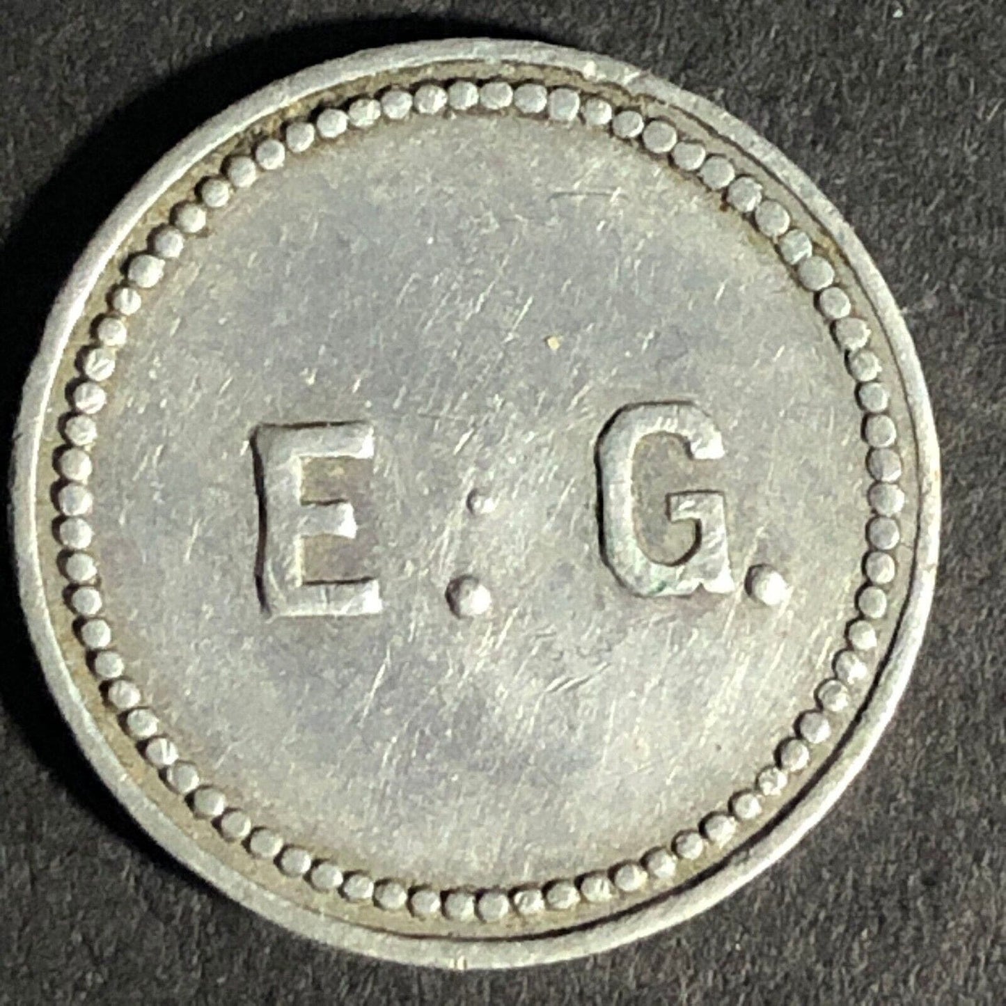 E.G. Good For 5c In Trade Alum. Token 19.69mm Scarce Unknown