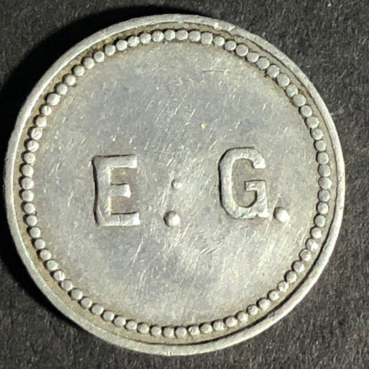 E.G. Good For 5c In Trade Alum. Token 19.69mm Scarce Unknown