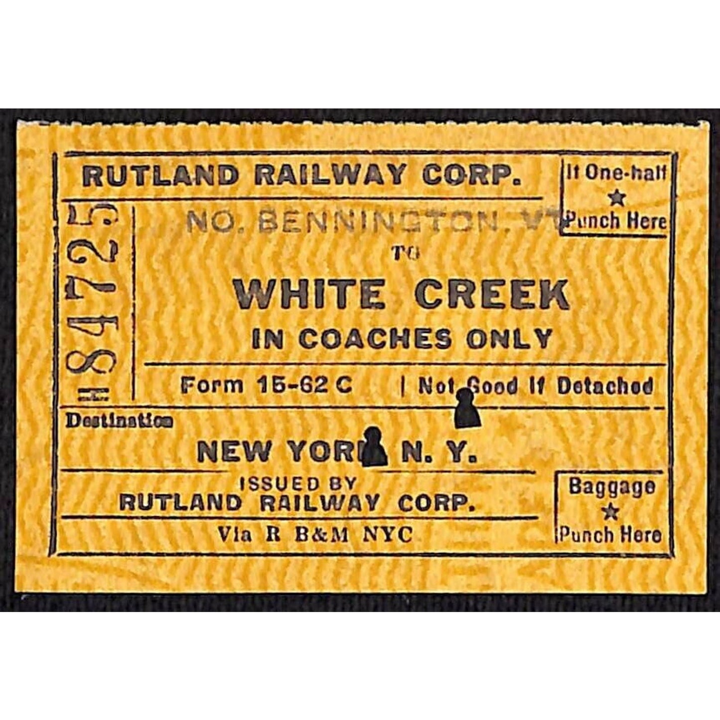 Group of 16 Mostly 1953 Rutland Railroad Tickets / Stubs