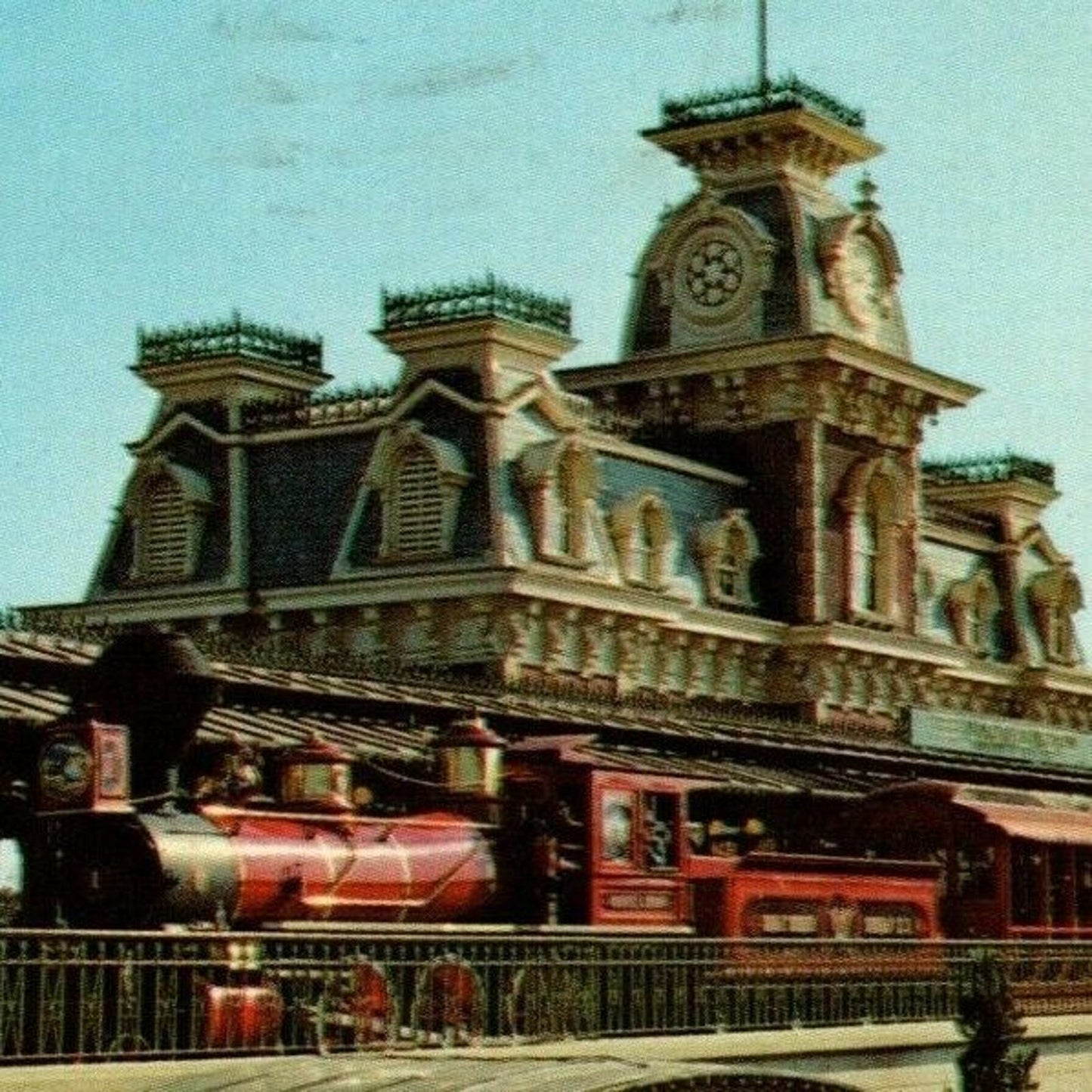 Vintage Disney World Postcard - Steam Railroad c1974