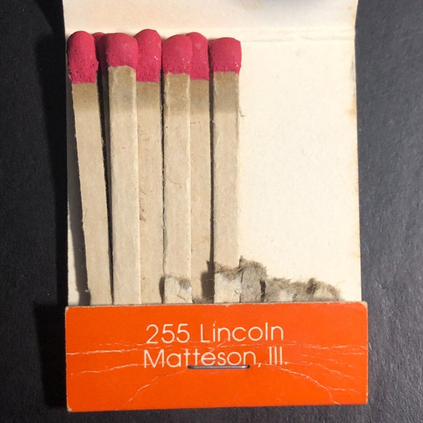 King's Inn / Peasants Pub Oak Lawn, IL Nearly Empty Matchbook c1974-84