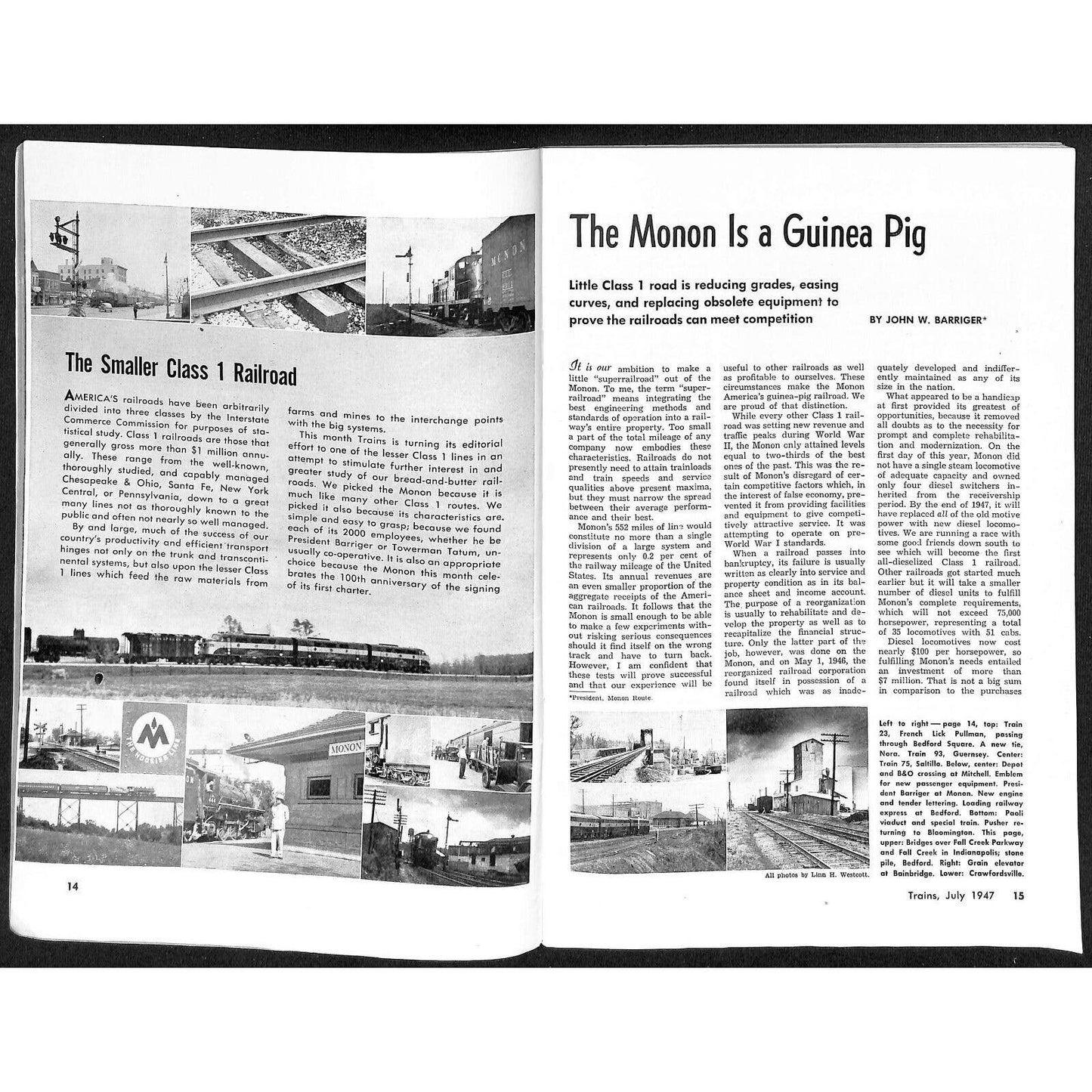 1947 "Trains" Illustrated Railroad Magazine " Vol. 7 No. 9 70pp VGC