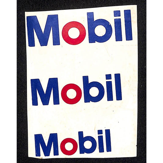 Mobil Racing Auto Sticker Decal Sheet c1970