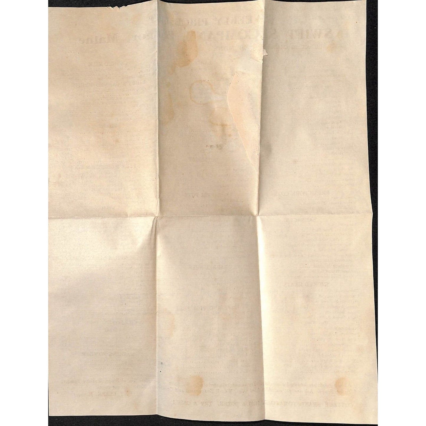 Newburgh, ME Amos W. Knowlton* 1910 Bangor Swift & Co. Provisions Price Sheet VG