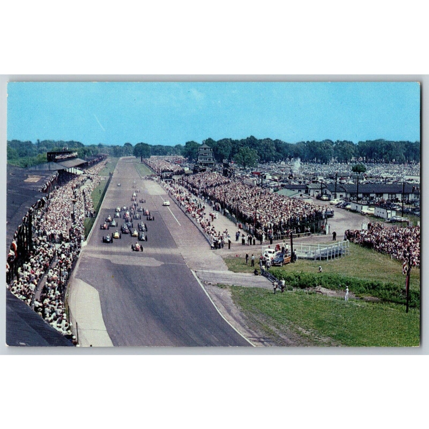 Indy 500 Postcard 1950 "The Start of the Race" Unposted VGC