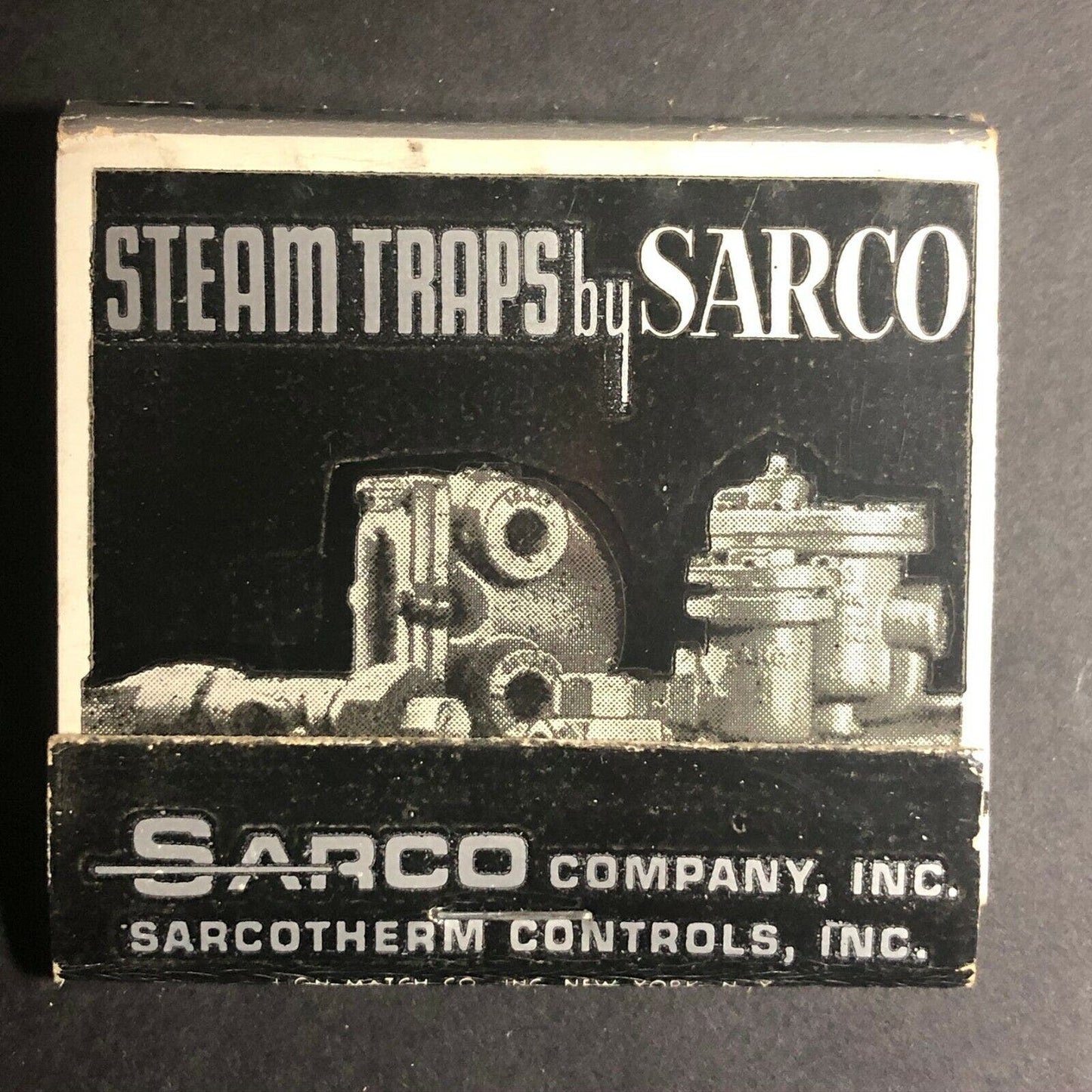 Scarce 60's-70's Full Matchbook "Sarco Steam Traps" Waterbury, CT