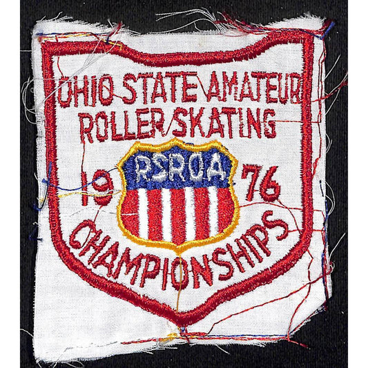 1976 RSROA Ohio State Amateur Roller Skating Vintage Embroidered Patch - Champ