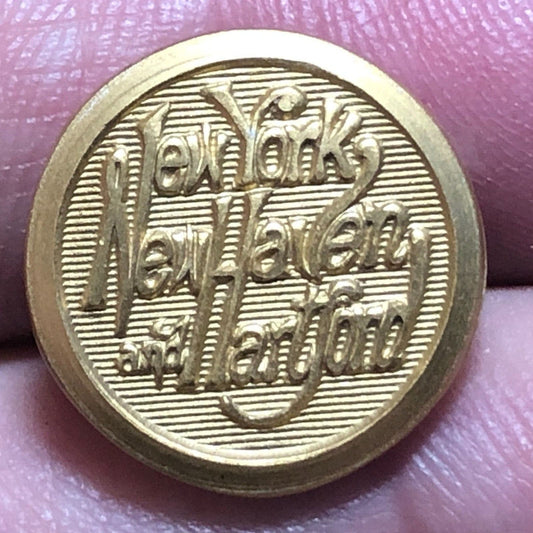New York New Haven Hartford NH Railroad Brass Uniform Button 1/2" Extra Quality
